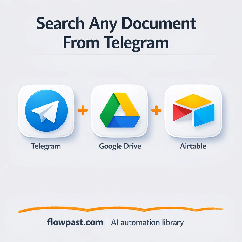 Telegram + Google Drive: search receipts fast - n8n workflow automation template