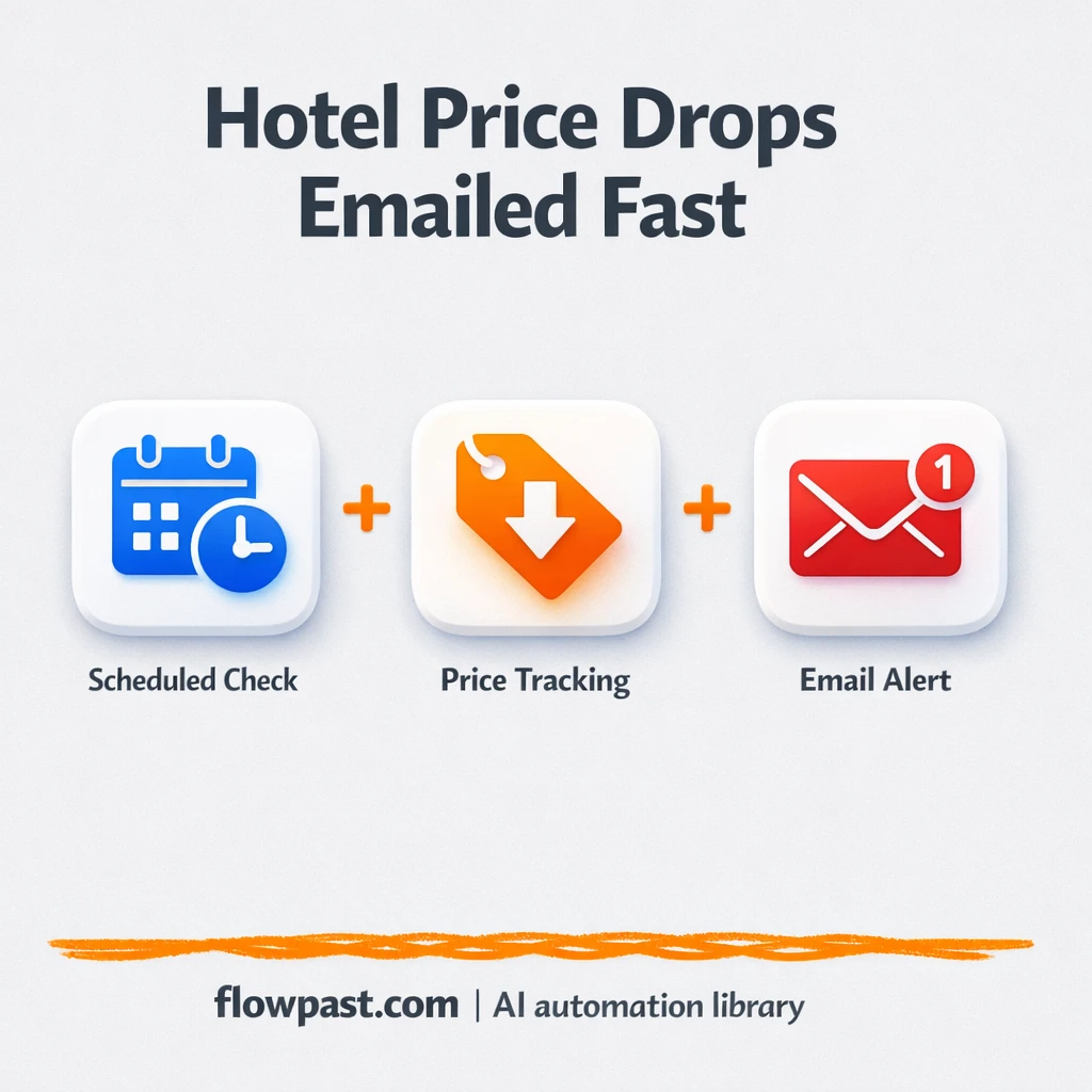Google Sheets + Email: hotel price drops sent to you - n8n workflow automation template