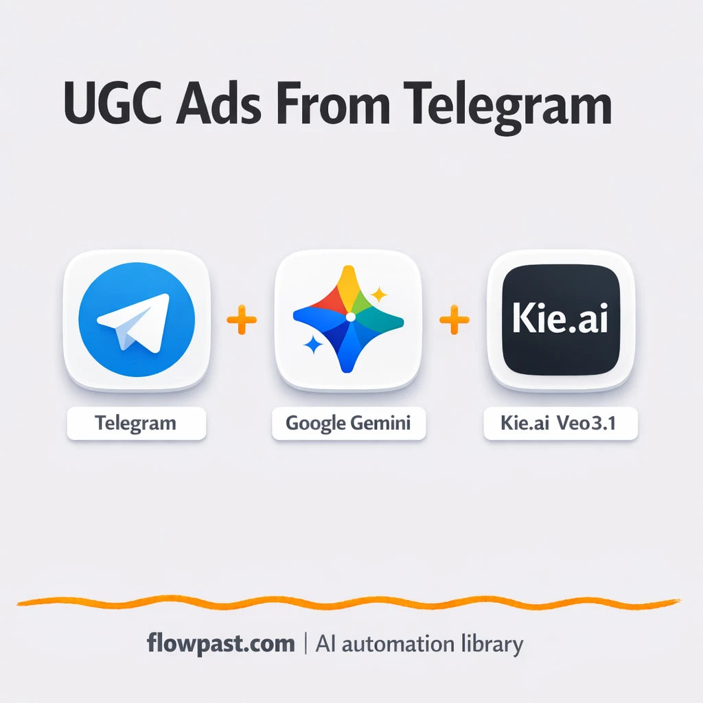 Telegram + Gemini: UGC video ads from one photo - n8n workflow automation template