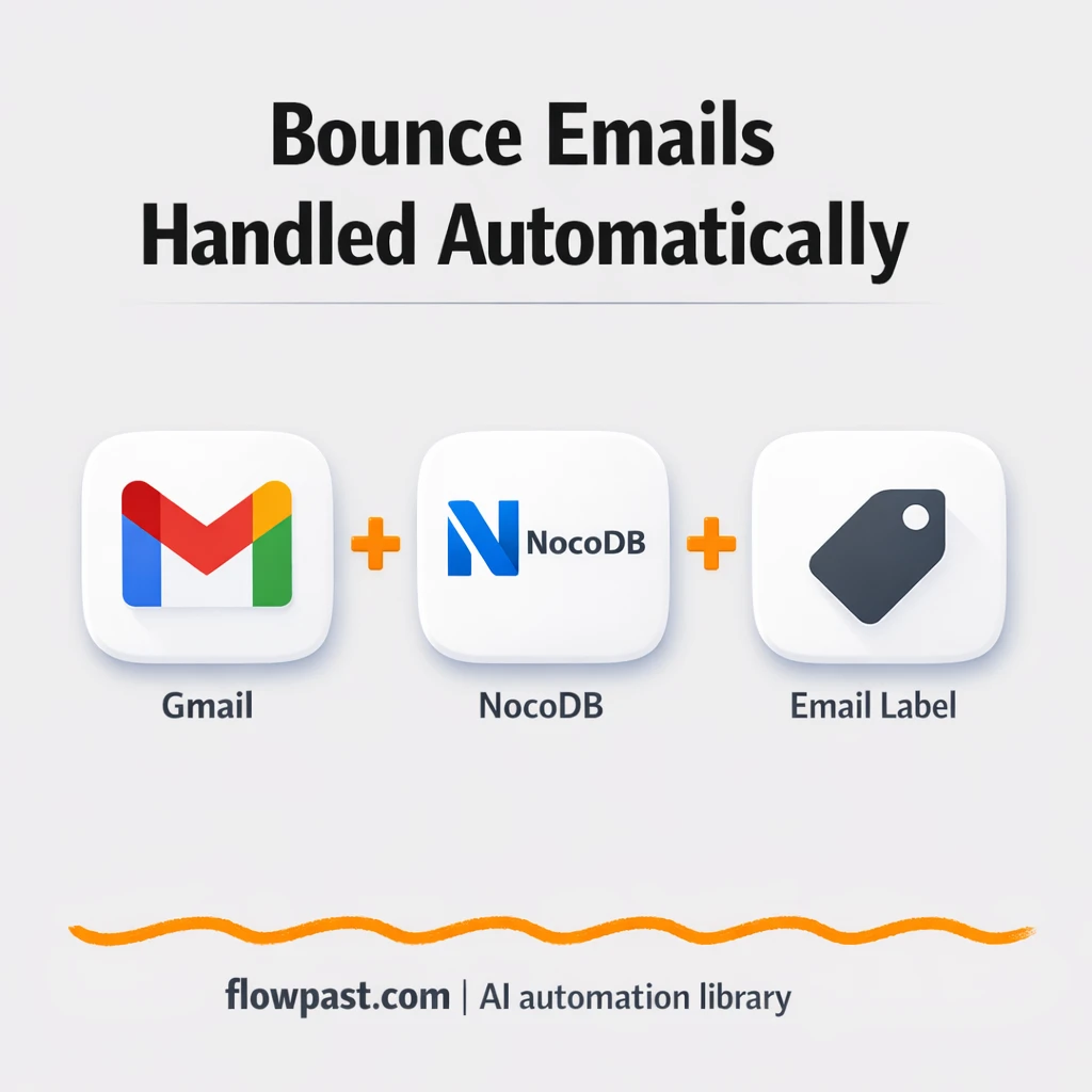 Gmail + NocoDB: keep bounce emails off your lists - n8n workflow automation template