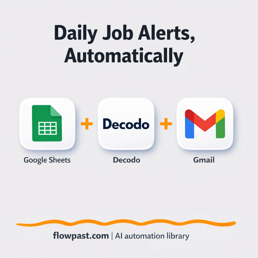 Google Sheets + Gmail: only the best job alerts - n8n workflow automation template