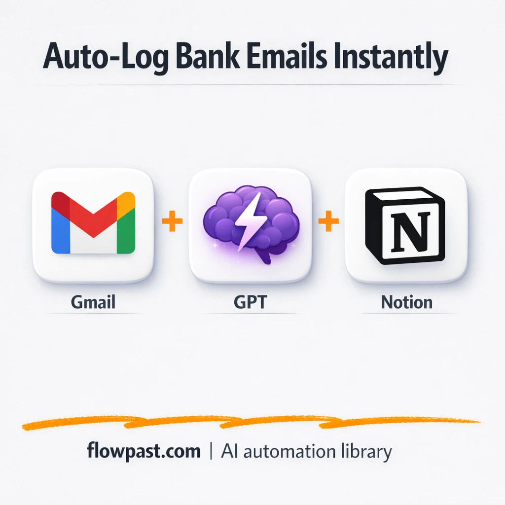 Gmail to Notion, finance emails logged with Telegram - n8n workflow automation template