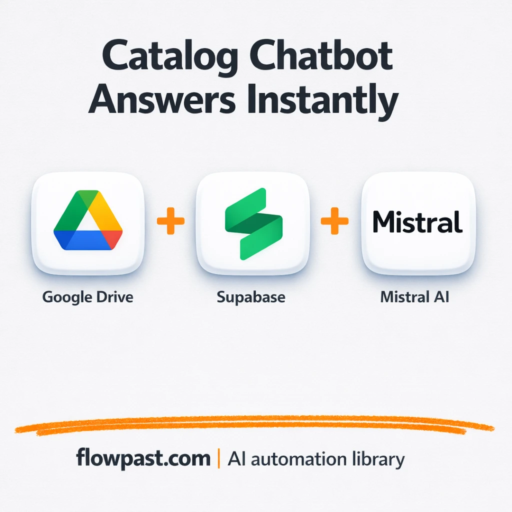Google Drive + Supabase: instant product Q and A - n8n workflow automation template