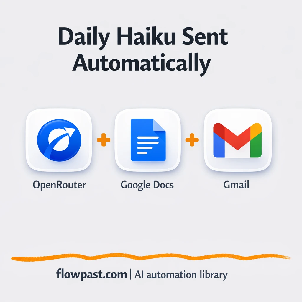 Google Docs + Gmail: daily haiku delivered for you - n8n workflow automation template