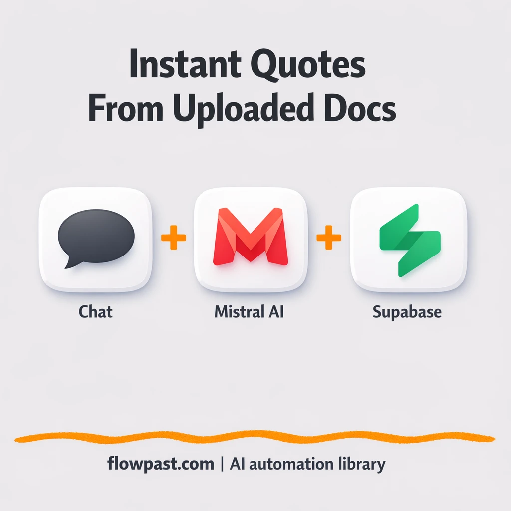 Mistral AI + Gmail, faster quotes from messy docs - n8n workflow automation template