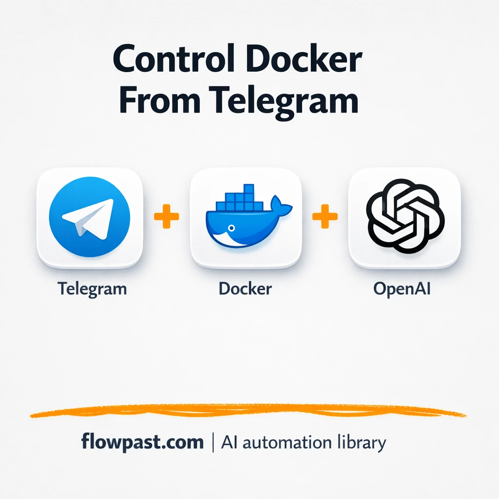 Telegram + Docker: instant alerts and safe restarts - n8n workflow automation template