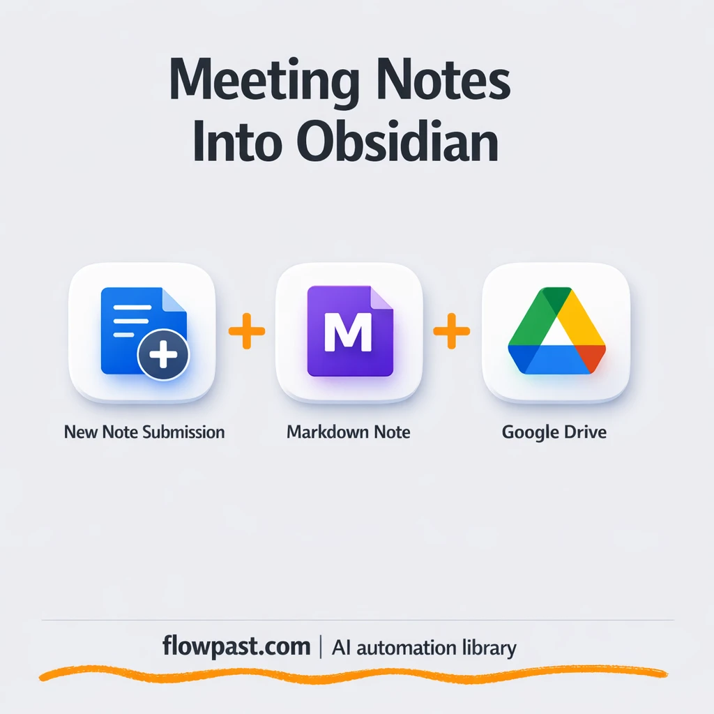 iOS Shortcuts to Obsidian, notes in Google Drive - n8n workflow automation template