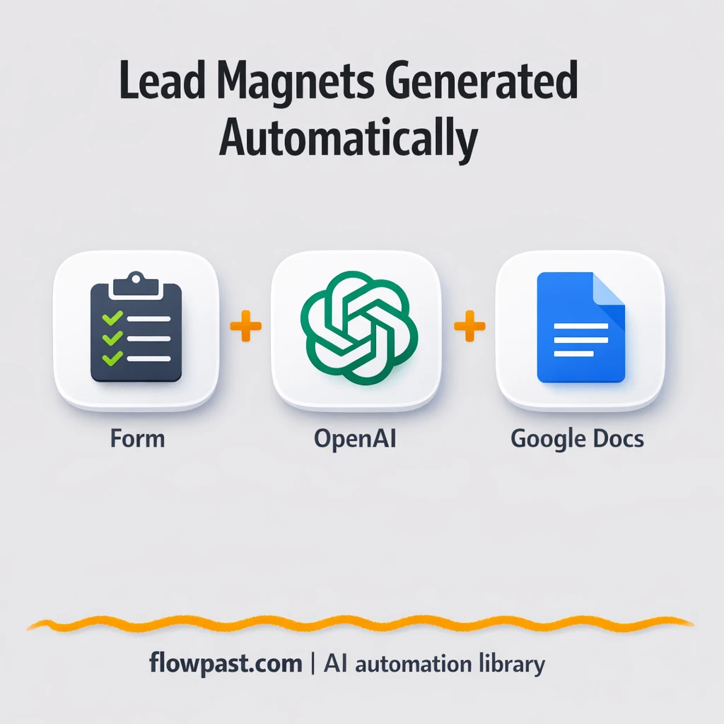 OpenAI to Google Docs, lead magnet plans delivered - n8n workflow automation template