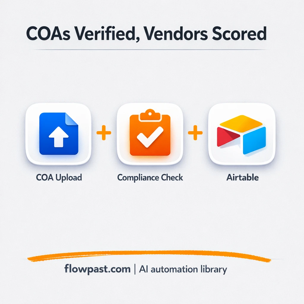 Airtable + Google Sheets for faster COA approval - n8n workflow automation template
