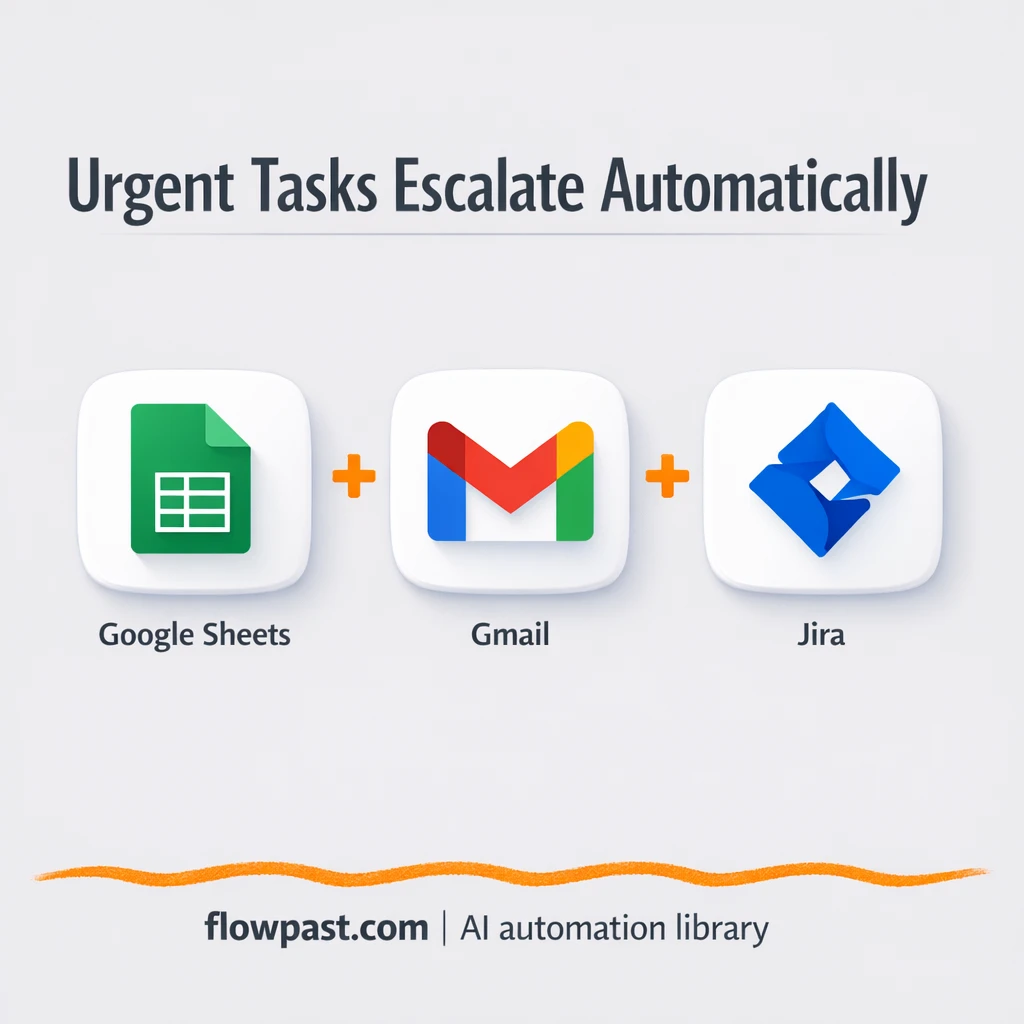 Google Sheets + Jira: urgent tasks never missed - n8n workflow automation template