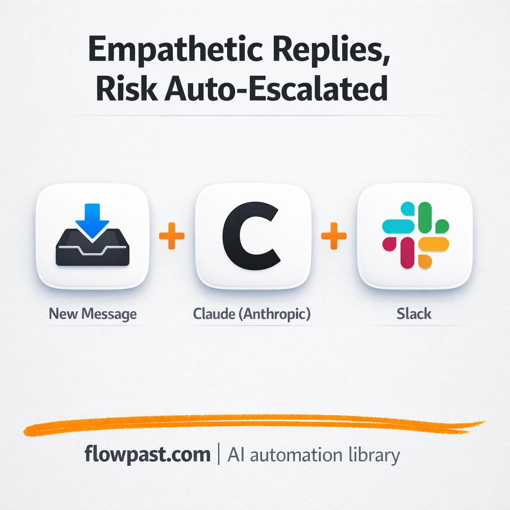 Gmail + Slack: safer AI reply drafts, fewer escalations - n8n workflow automation template