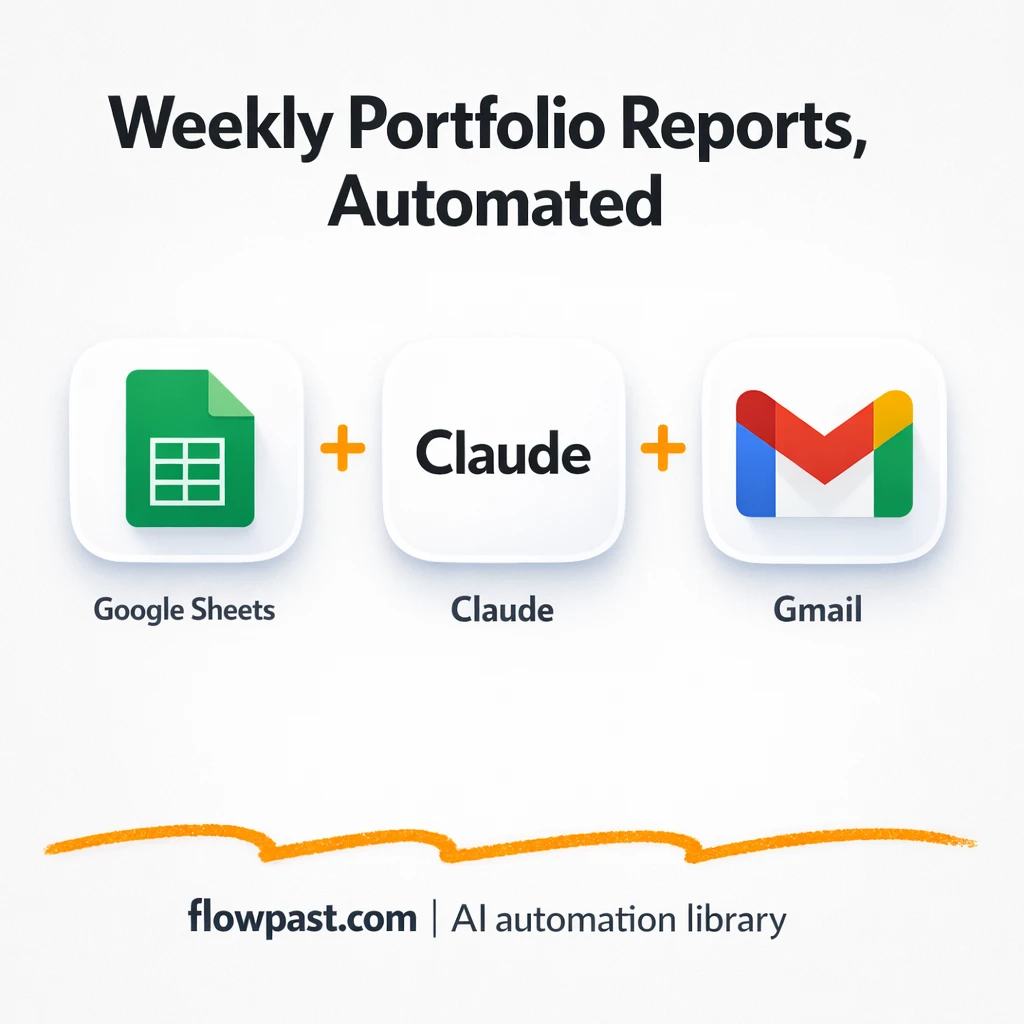 Google Sheets to Gmail, portfolio insights sent for you - n8n workflow automation template