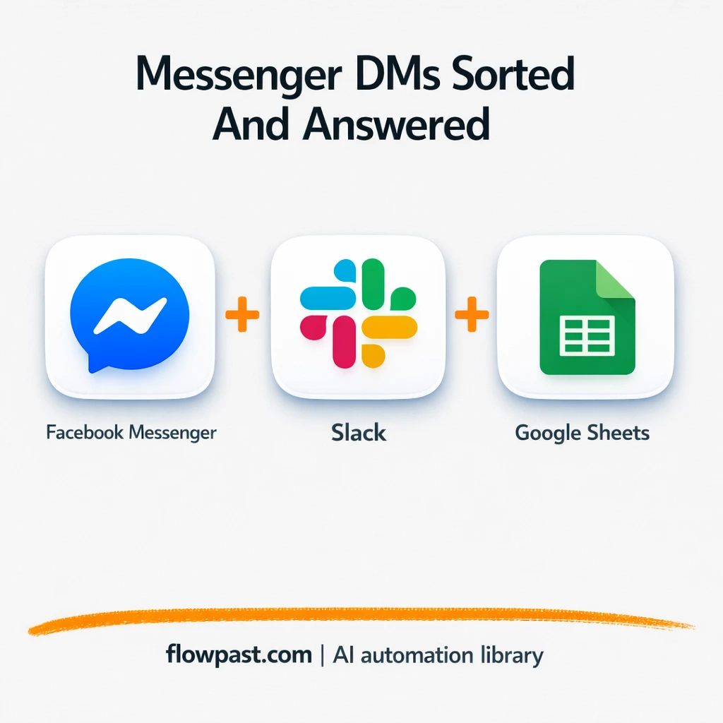 Messenger to Slack, approved replies and Sheets logs - n8n workflow automation template