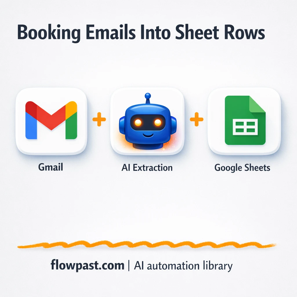 Gmail to Google Sheets, booking requests logged clean - n8n workflow automation template