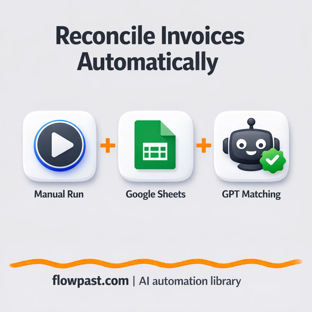 Google Sheets + OpenAI: cleaner invoice matching - n8n workflow automation template