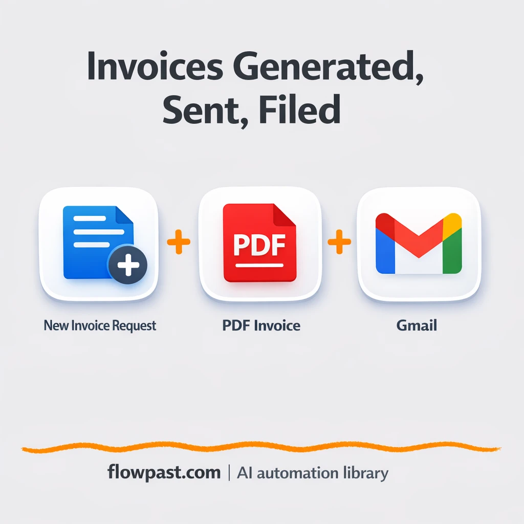 Gmail + Google Drive invoices, sent and filed - n8n workflow automation template