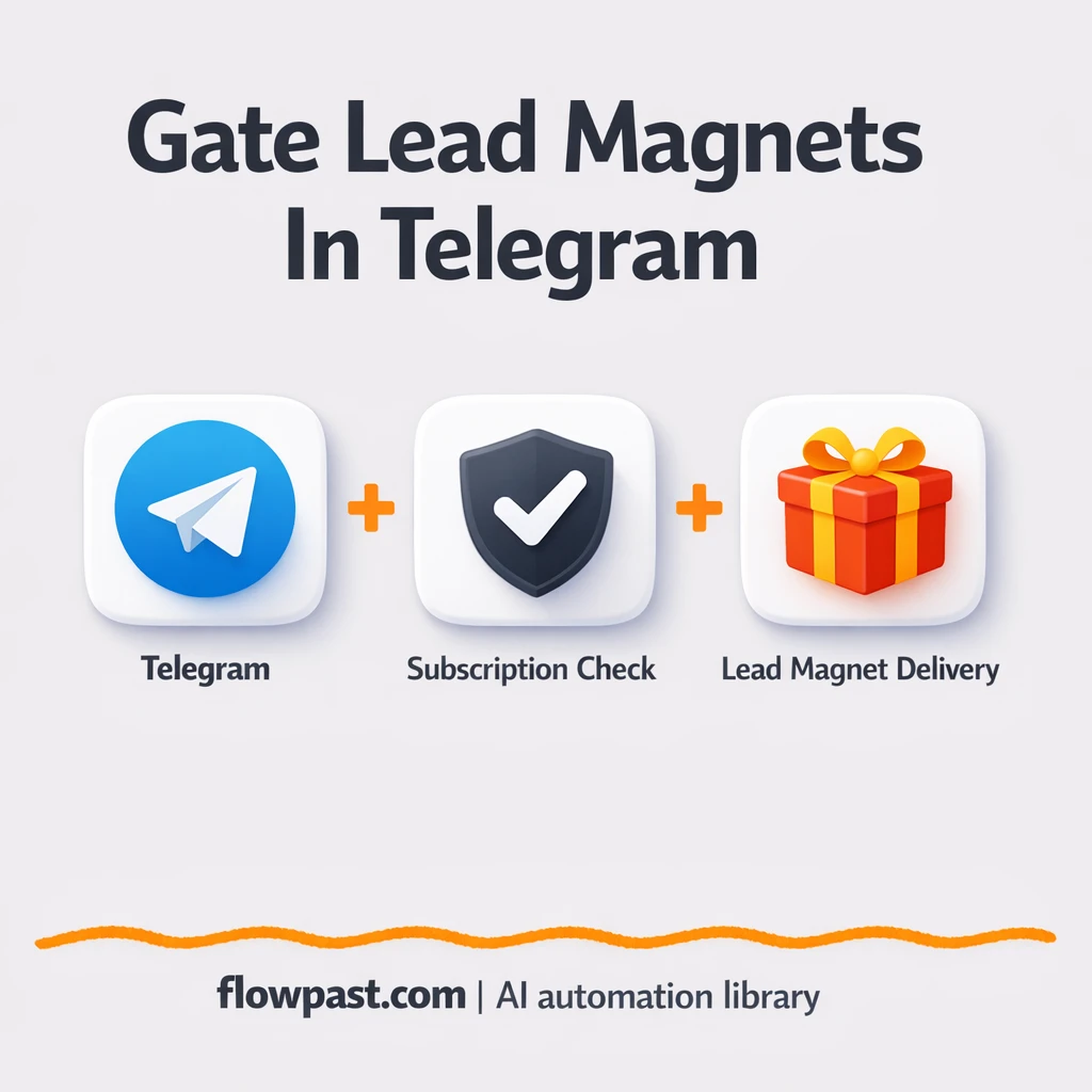 Telegram + Google Sheets: gated lead magnets, tracked - n8n workflow automation template