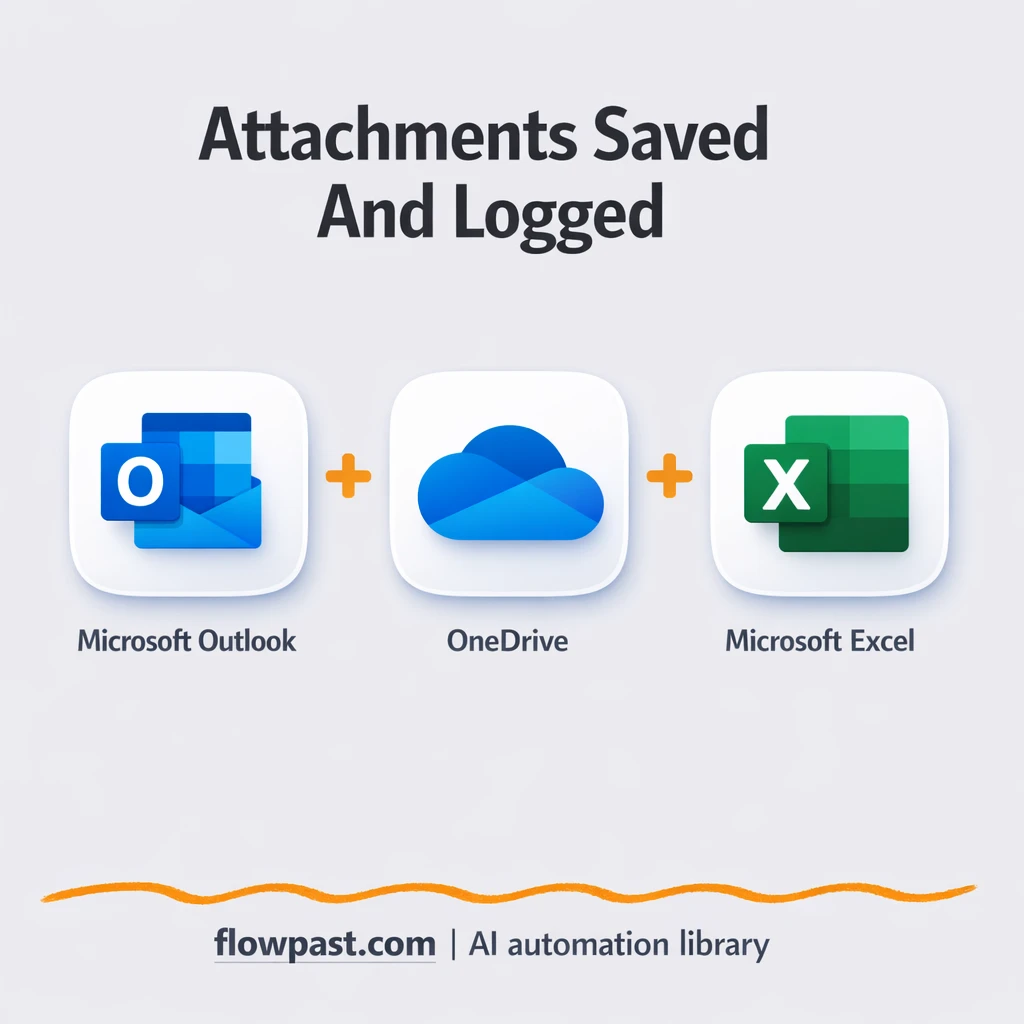 Outlook to OneDrive, attachments filed and tracked - n8n workflow automation template