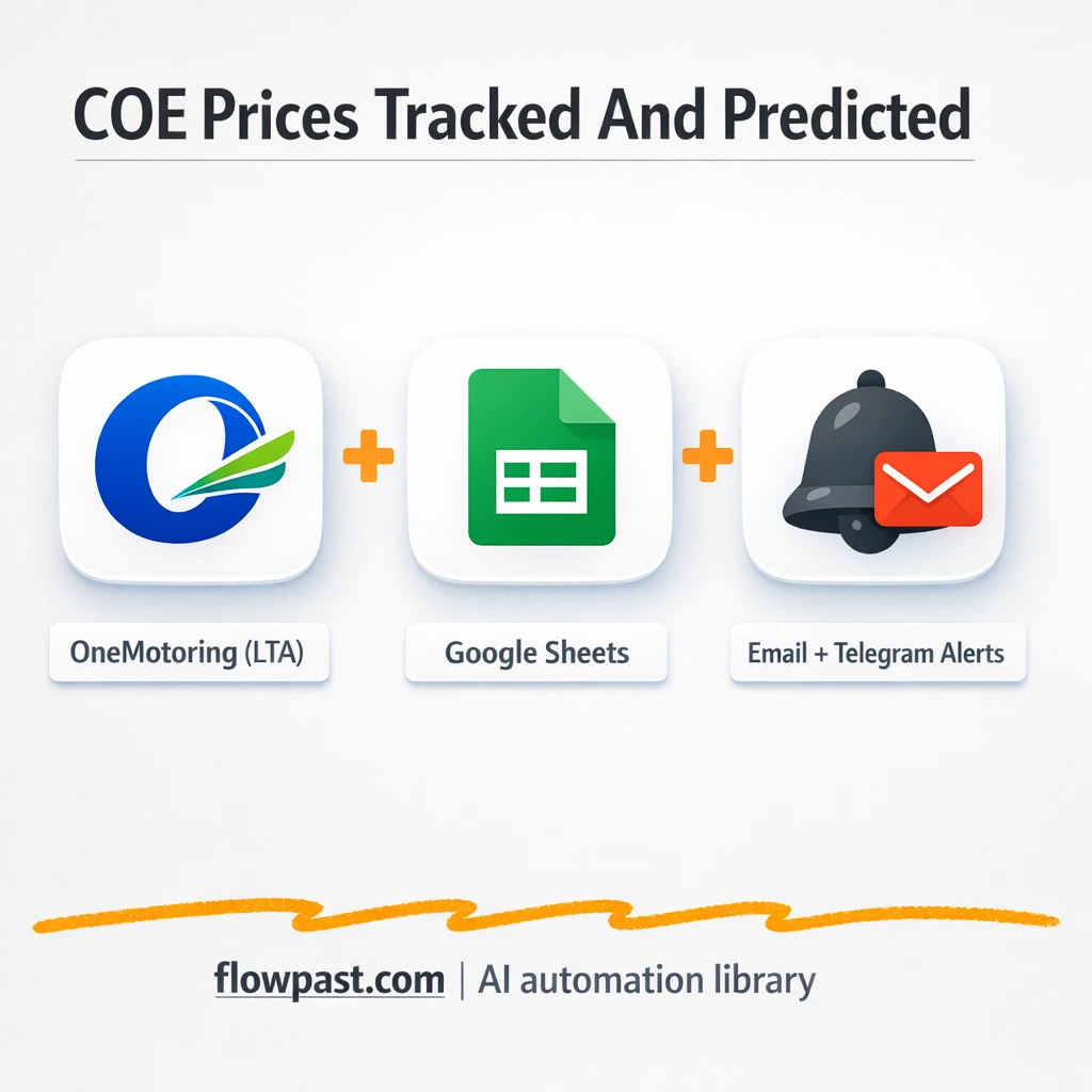 Google Sheets + Telegram: COE buy or wait alerts - n8n workflow automation template