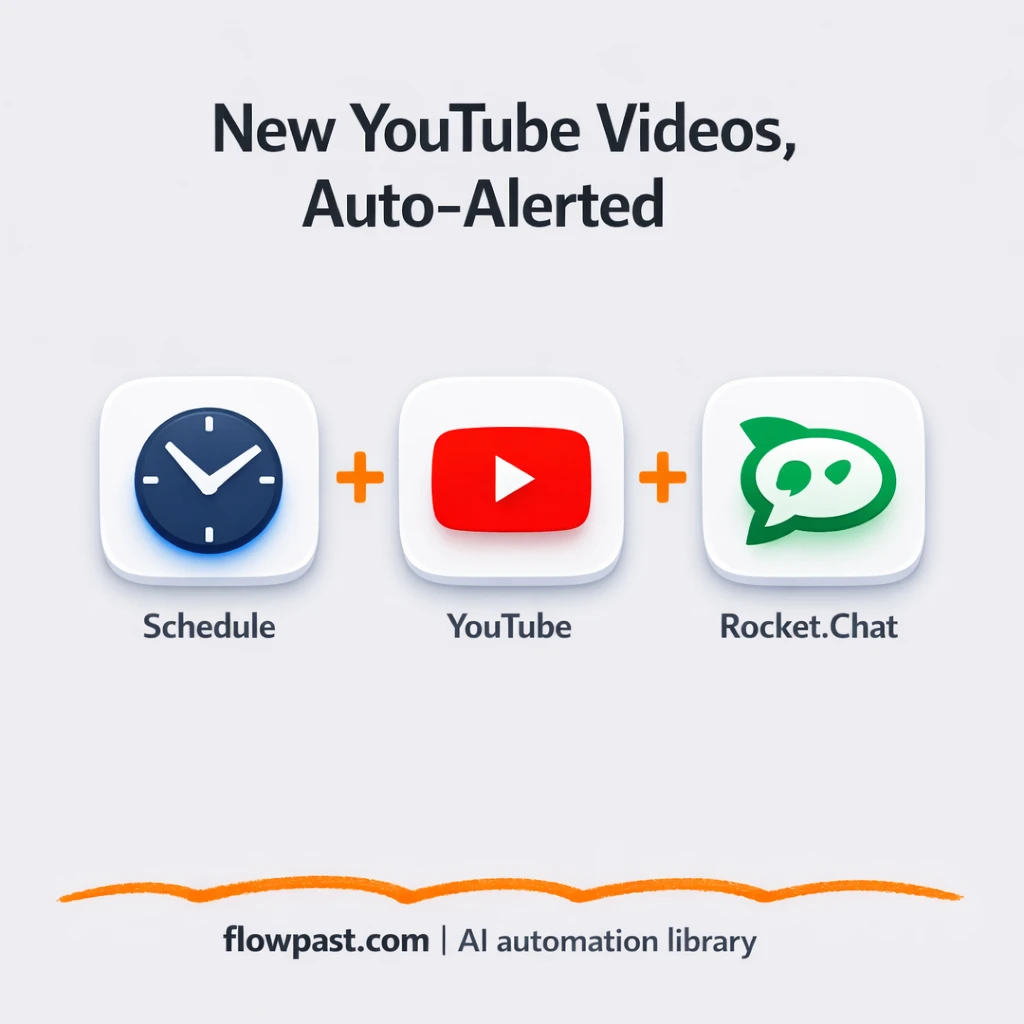 YouTube + RocketChat: never miss competitor uploads - n8n workflow automation template