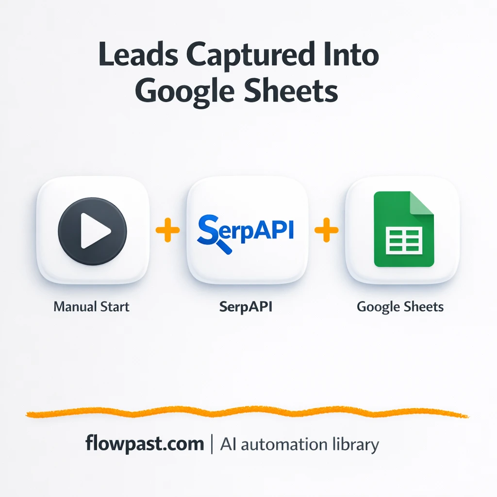 SerpAPI to Google Sheets, lead lists you can trust - n8n workflow automation template