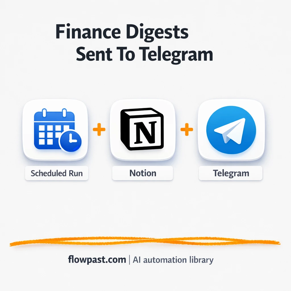 Notion + Telegram: finance summaries sent for you - n8n workflow automation template