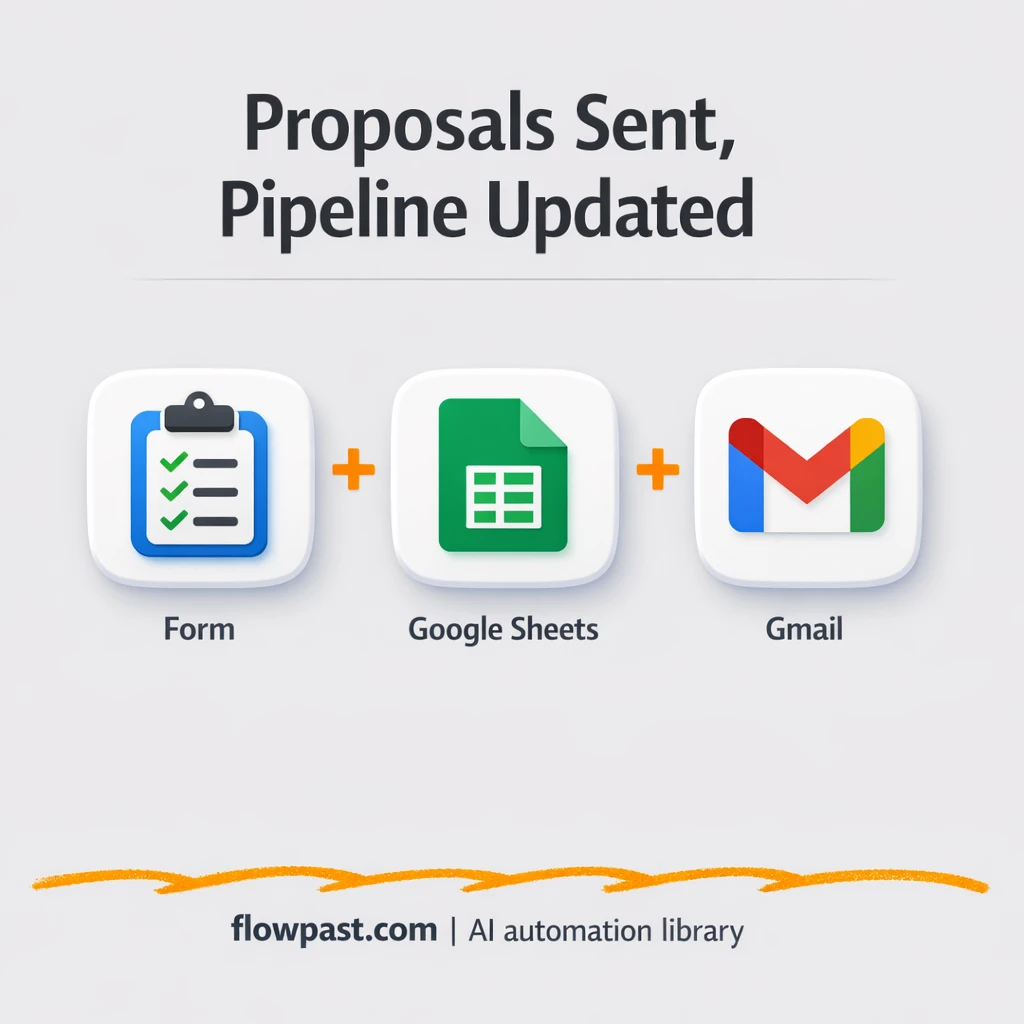 Gmail + Google Sheets: proposals sent, leads tracked - n8n workflow automation template