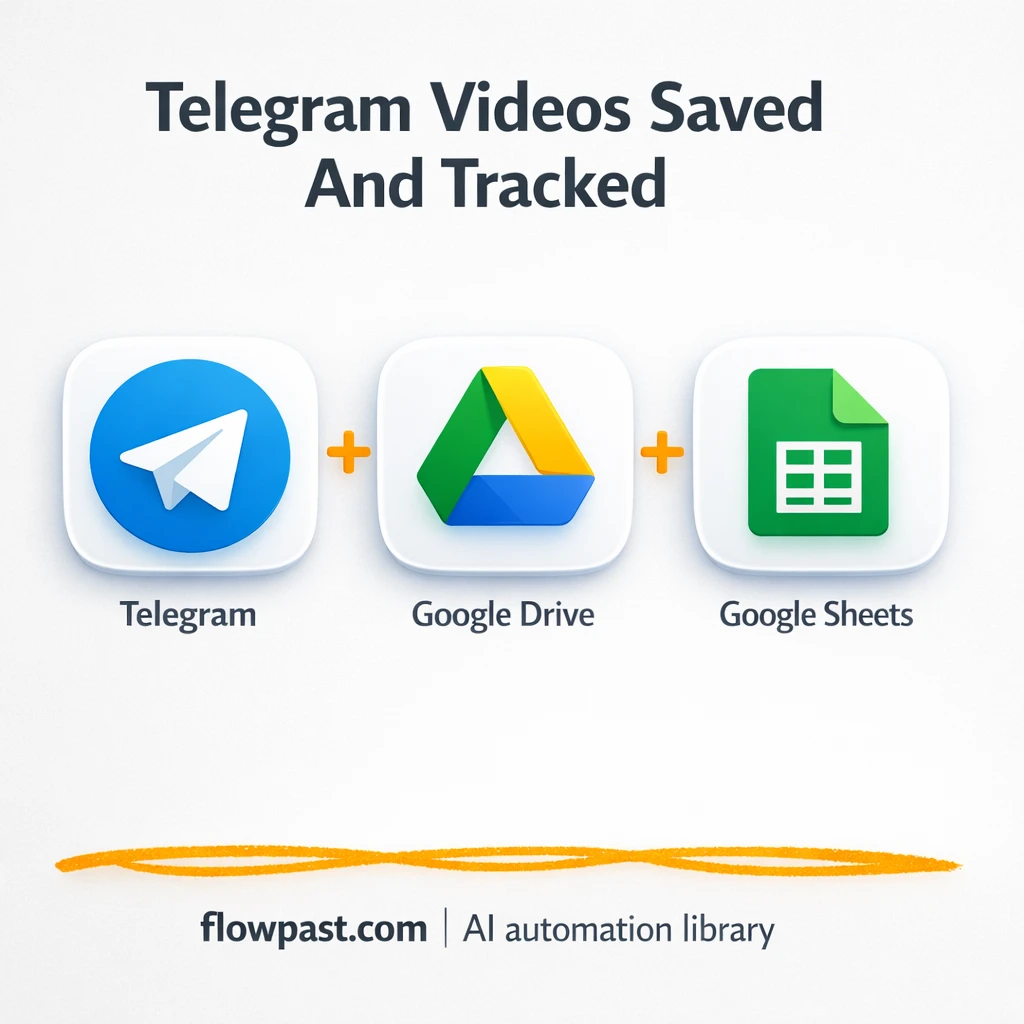 Telegram to Google Drive, videos filed and logged - n8n workflow automation template