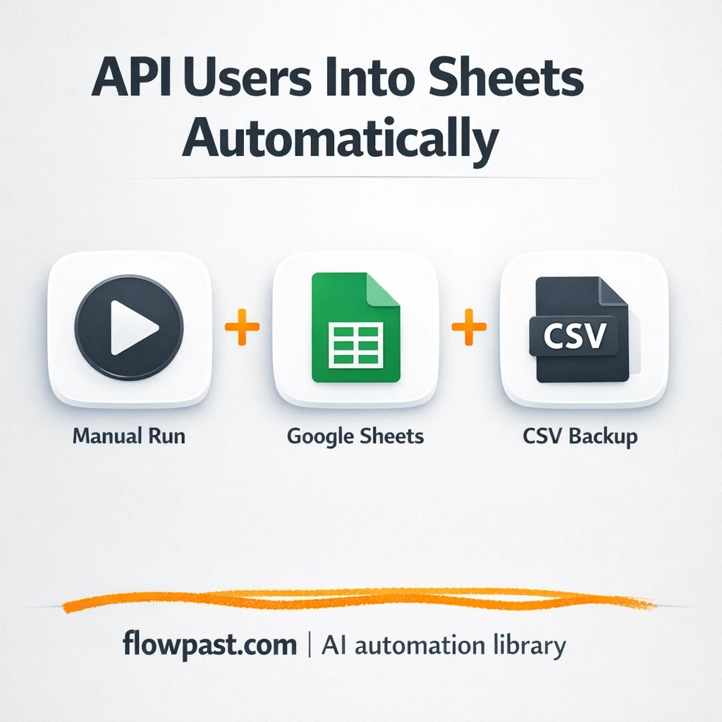 Google Sheets data capture with CSV backups - n8n workflow automation template