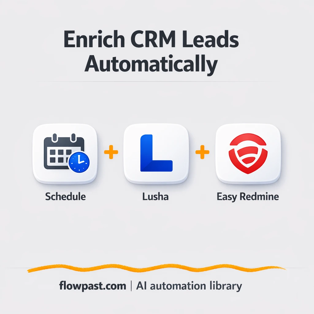 Easy Redmine + Lusha: enriched leads, no copy paste - n8n workflow automation template