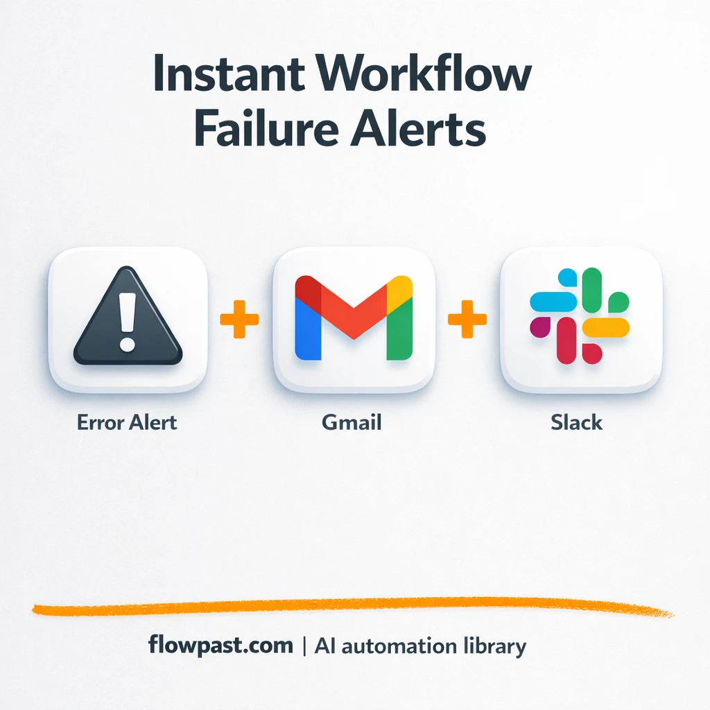 Gmail + Slack alerts for failures you catch fast - n8n workflow automation template