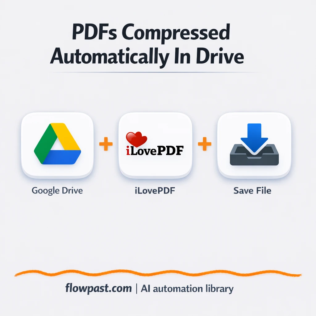 Google Drive + iLoveAPI: smaller PDFs, tidy folders - n8n workflow automation template