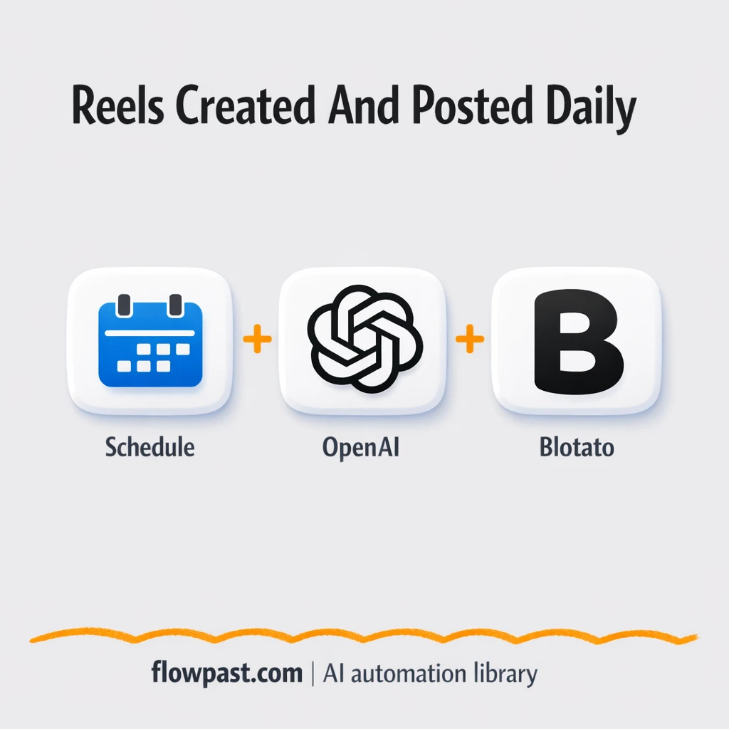 OpenAI + Blotato: reels planned, captioned, posted - n8n workflow automation template