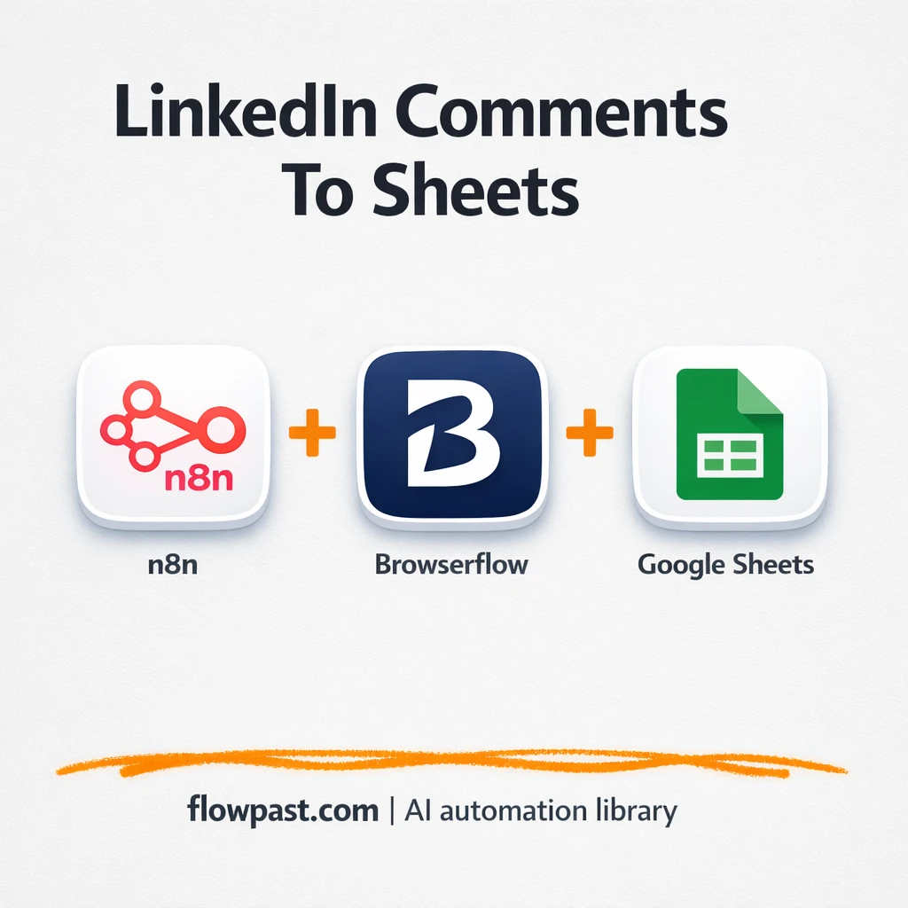 LinkedIn to Google Sheets, comments sorted for you - n8n workflow automation template