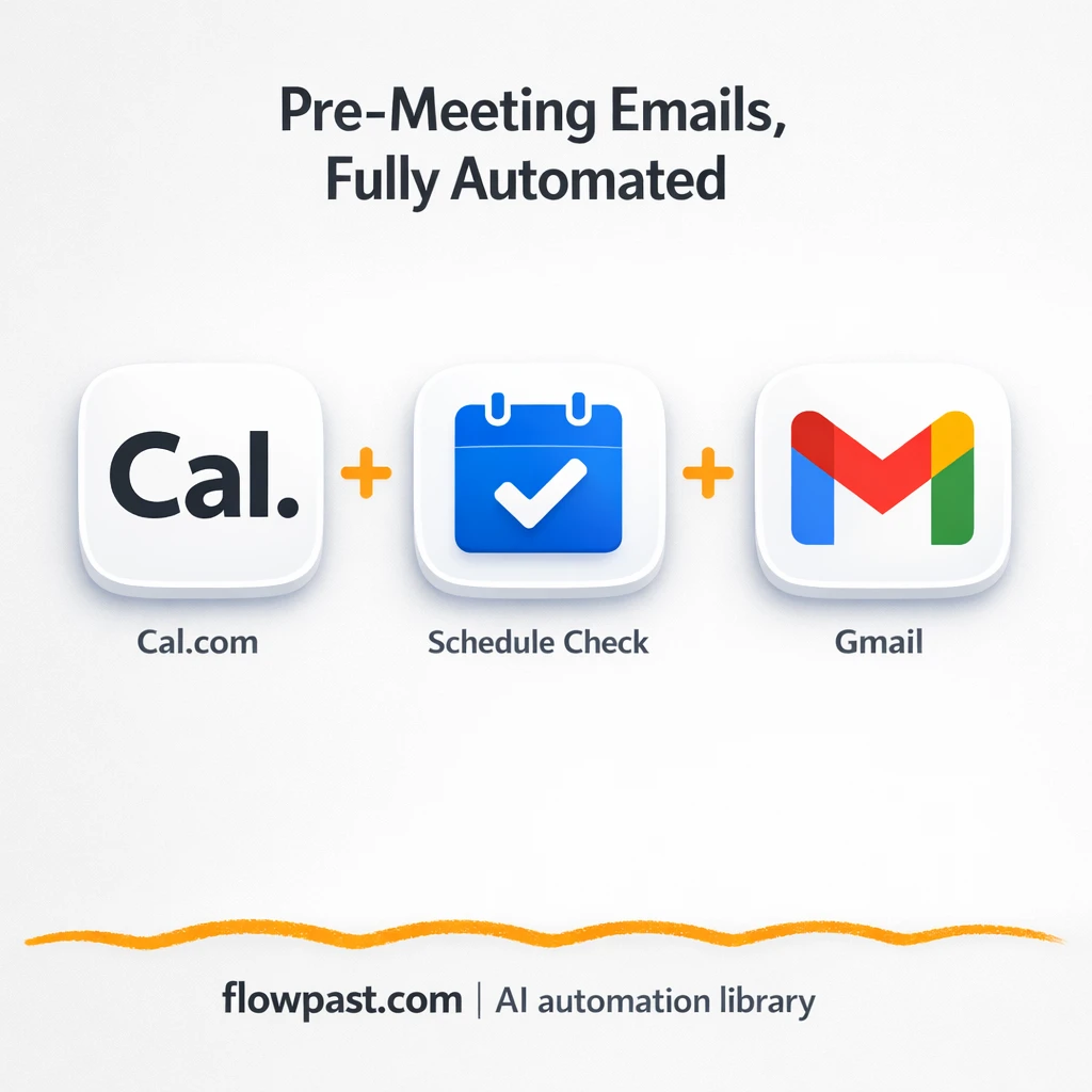 Cal.com + Gmail: warm prospects before every call - n8n workflow automation template