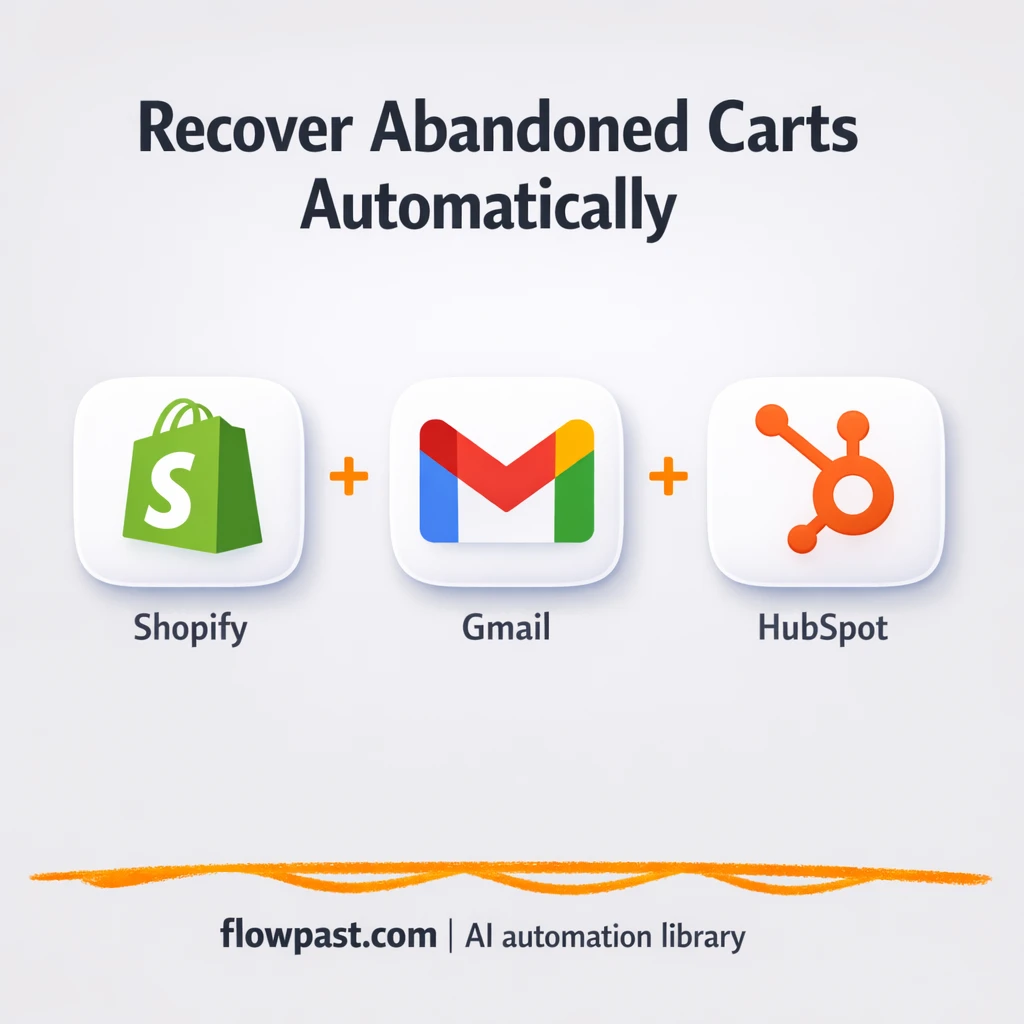 Shopify + HubSpot: recover carts and log to Sheets - n8n workflow automation template
