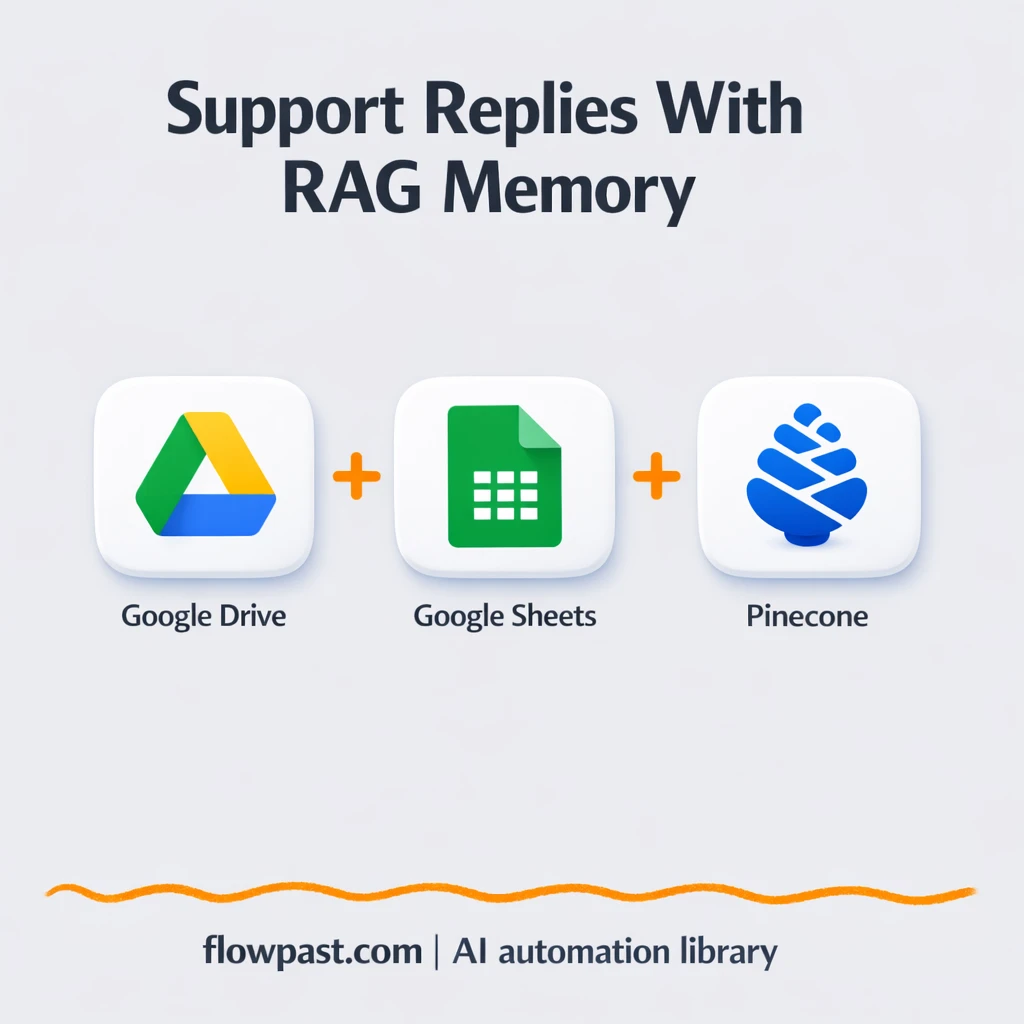 Google Sheets + Google Drive, support replies stay consistent - n8n workflow automation template