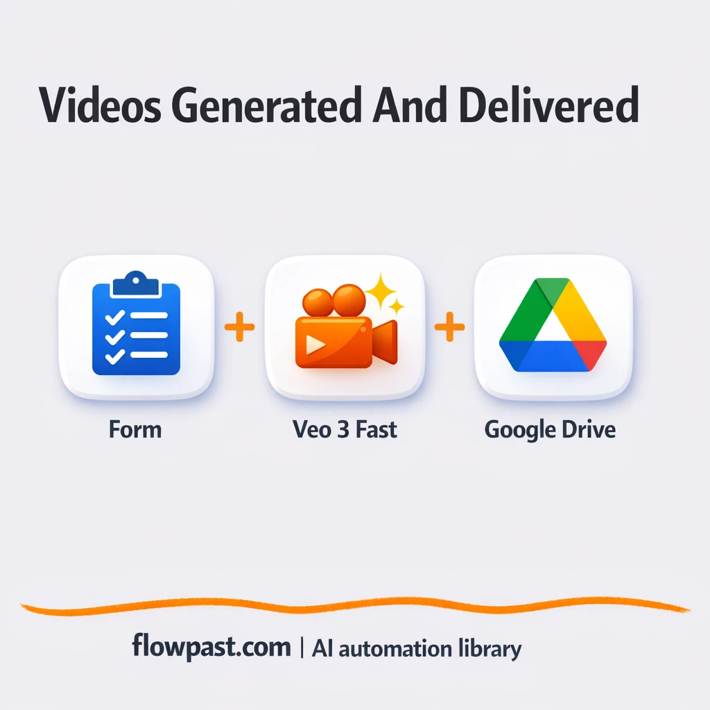 Veo 3 Fast to Google Drive, share-ready videos - n8n workflow automation template
