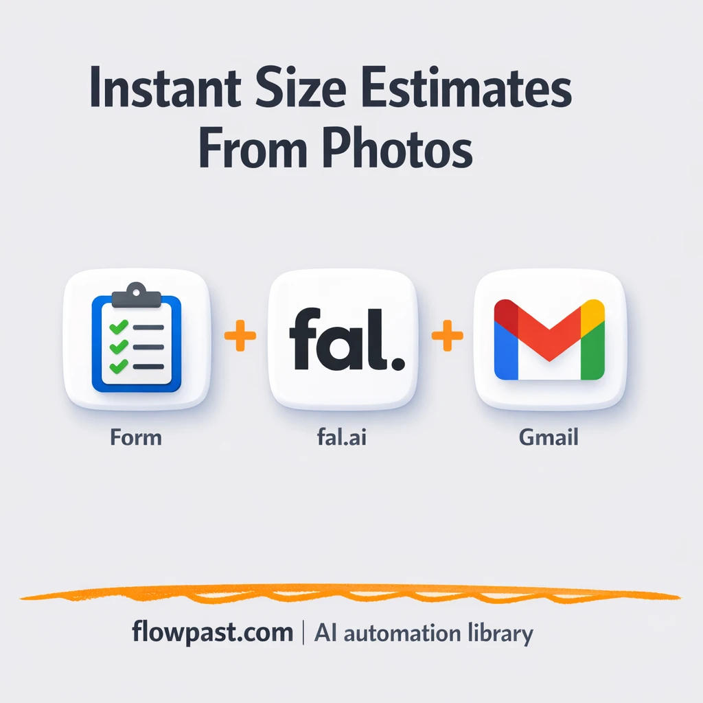 Fal.ai to Gmail, instant size estimates from photos - n8n workflow automation template