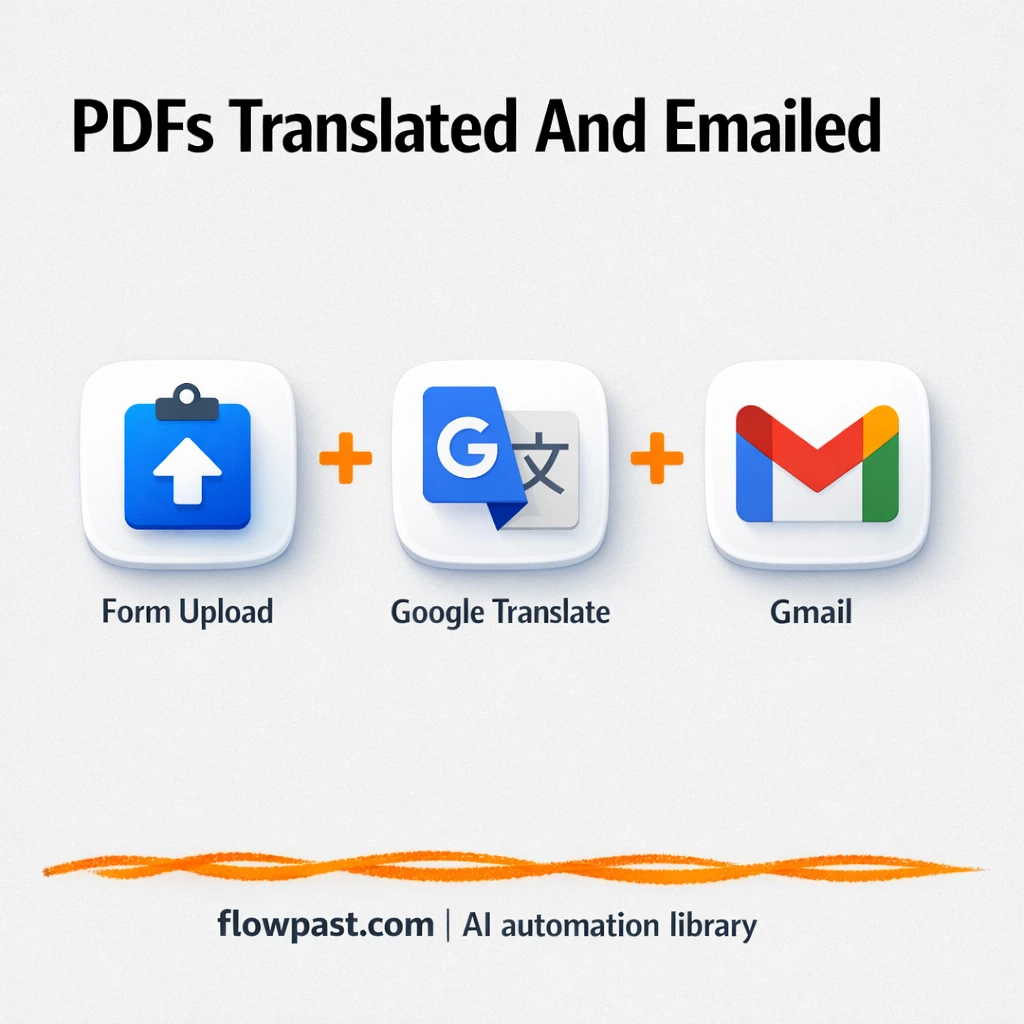 PDFs via Google Translate to Gmail, polished fast - n8n workflow automation template
