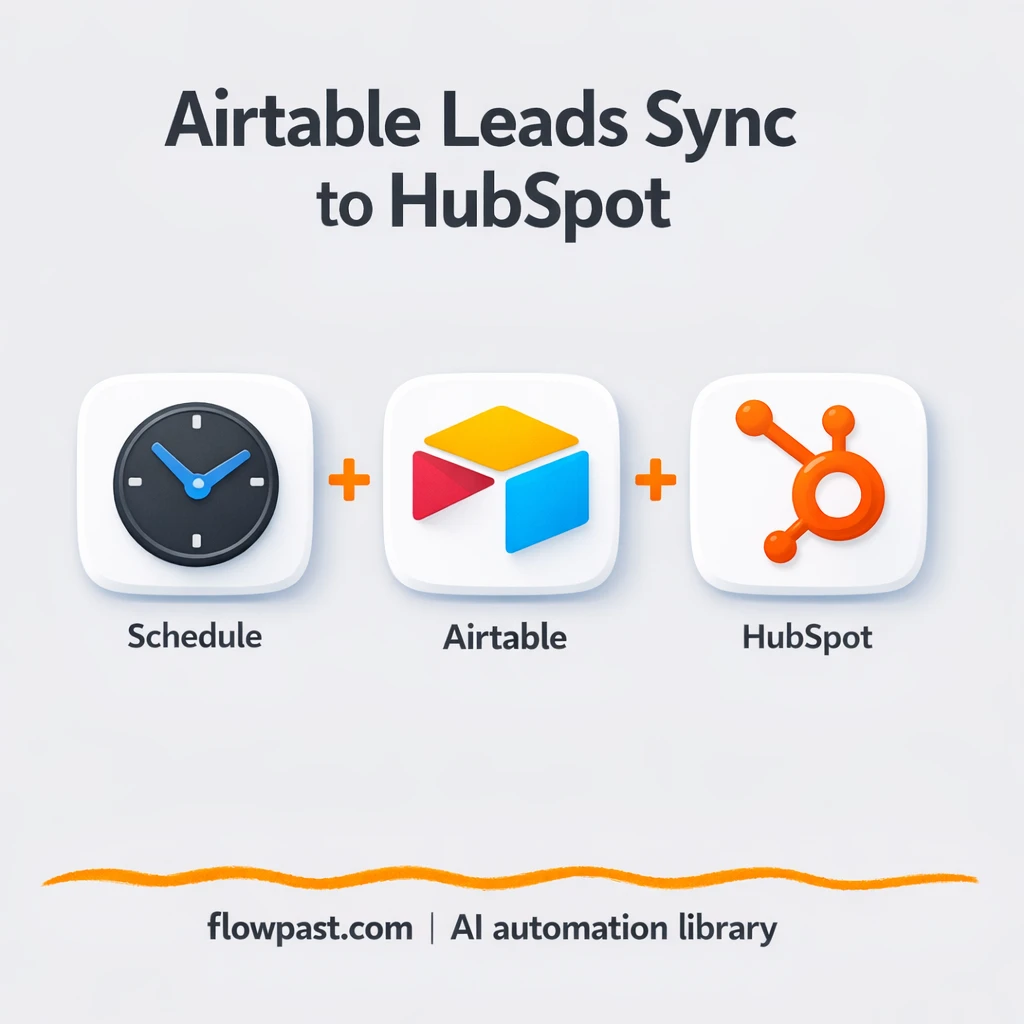 Airtable to HubSpot, approved leads synced clean - n8n workflow automation template