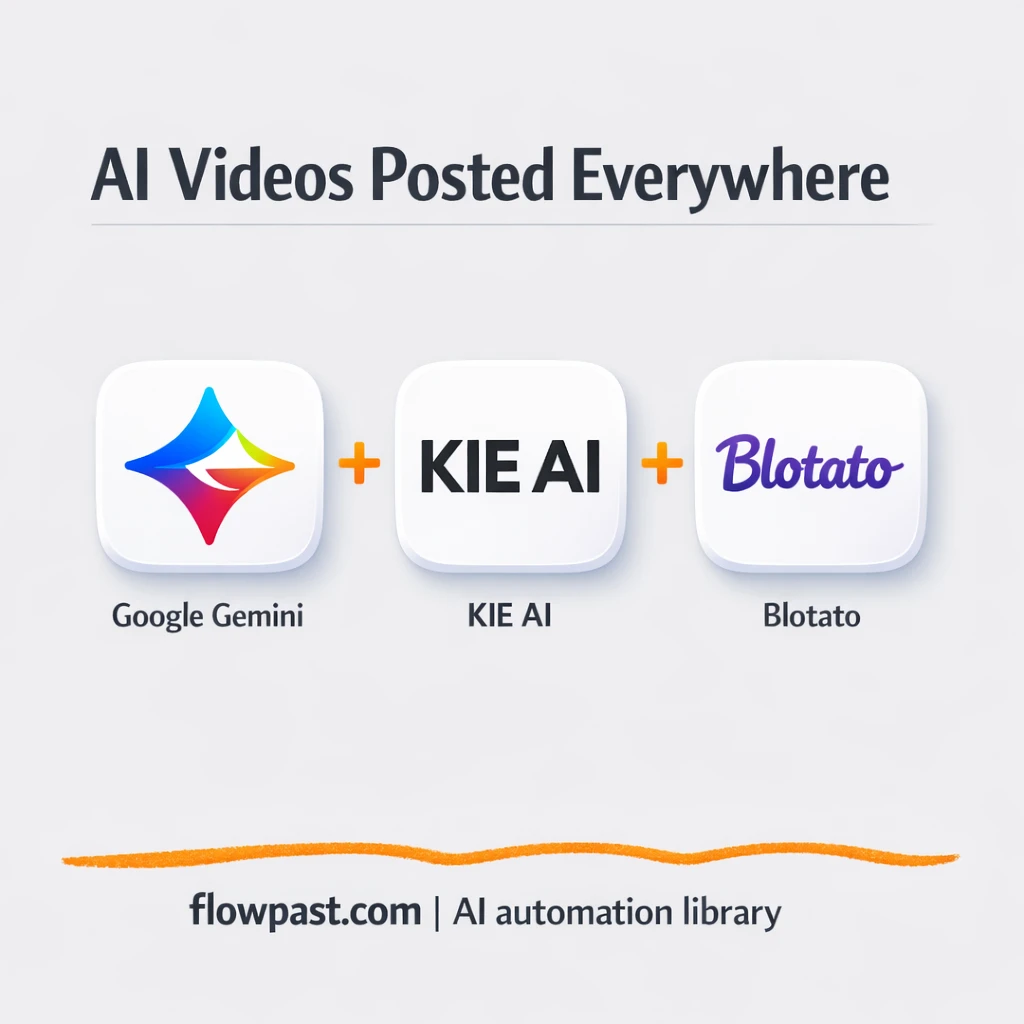 Gemini + Blotato: AI videos published everywhere - n8n workflow automation template