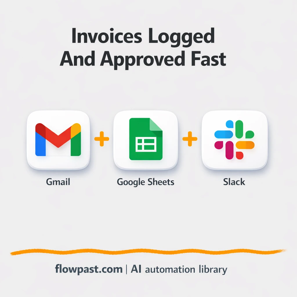 Gmail to Google Sheets, Slack invoice approvals done - n8n workflow automation template