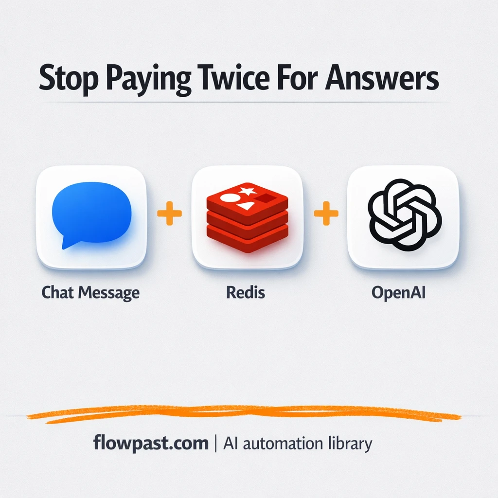 Redis + OpenAI: cut repeat chatbot answers fast - n8n workflow automation template