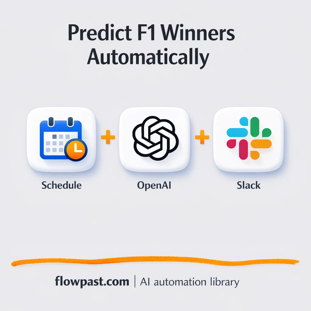 Slack + Google Sheets for daily F1 prediction alerts - n8n workflow automation template