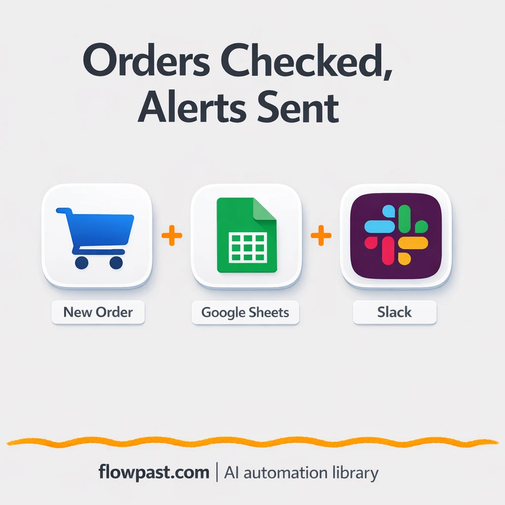 Google Sheets + Slack: stock alerts on every order - n8n workflow automation template