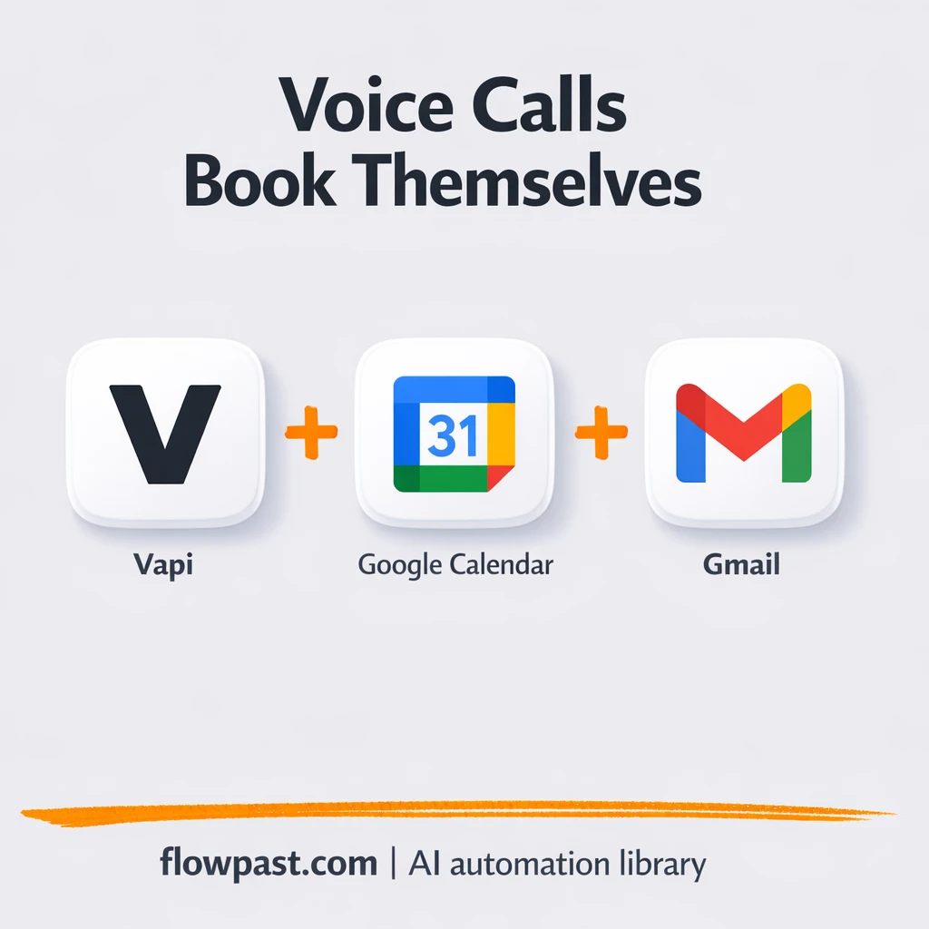 Vapi + Google Calendar bookings with Gmail confirms - n8n workflow automation template