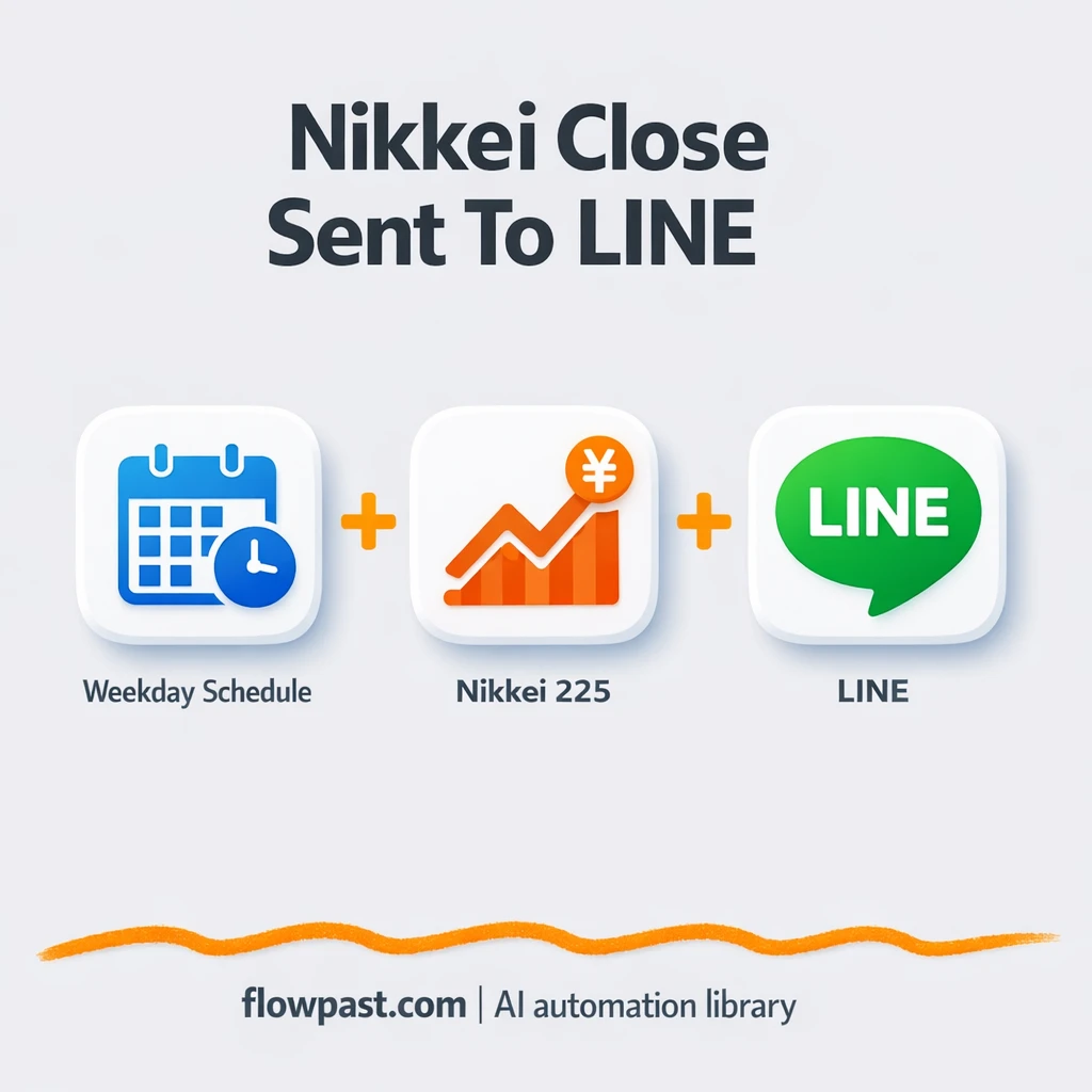 Nikkei close to LINE, daily market updates sent for you - n8n workflow automation template