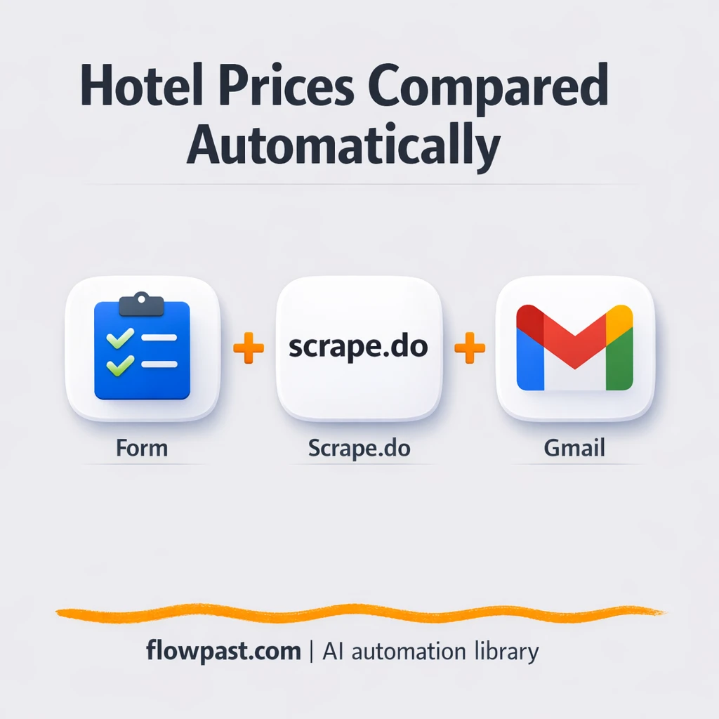Booking.com + Gmail: hotel rate comparisons by email - n8n workflow automation template