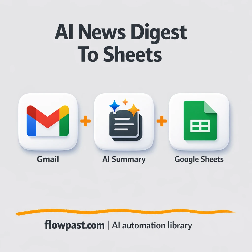 Gmail to Google Sheets, AI news tracked for you - n8n workflow automation template